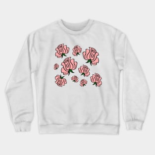 Light pink colour roses Crewneck Sweatshirt